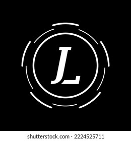 Initial JL Letter Logo Design.letter jl creative logo design vector