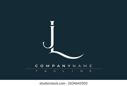 Initial JL Logo Design Vector. Elegant Monogram Logo Design with Decorative Elements and Typography