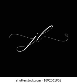 Initial JL logo handwriting business illustration fashion simple
