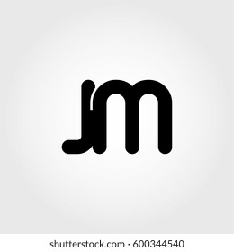initial jm black business logo