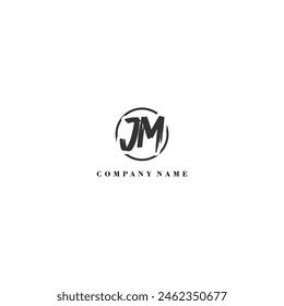 Initial JM brush logo company trend identity