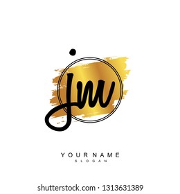 Initial JM handwriting logo vector