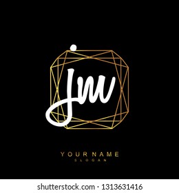 Initial JM handwriting logo vector