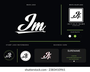 Initial Jm Logo Letter, Creative jm mj Logo Branding For Your Finance or Business