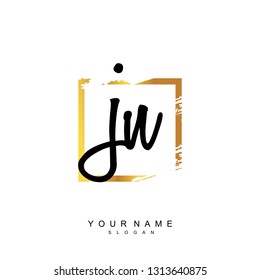 Initial JN handwriting logo vector