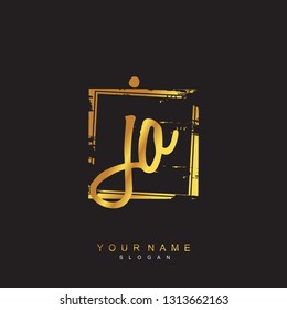 Initial JO handwriting logo vector