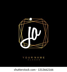 Initial JO handwriting logo vector