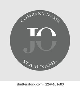 Letra jordana inicial tipografía elegante ilustración moderna monograma creativo