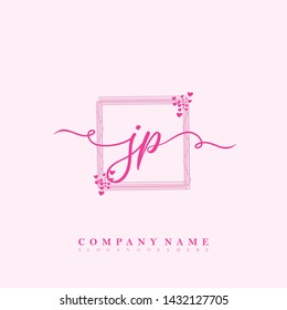 Initial JP beauty handwriting logo