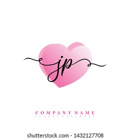 Initial JP beauty handwriting logo