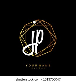 Initial JP handwriting logo vector