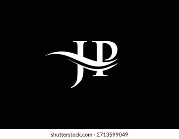 Initial jp modern logo design vector graphic idea creative letter jp sign for business trendy and beauty monogram logo
