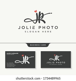 Initial Jp Signature Logo Design Template