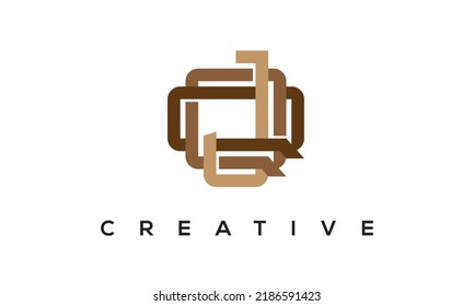 initial JQQ, QQJ letters Monogram Logo. Creative Modern JQQ, QQJ Letters icon vector Illustration.