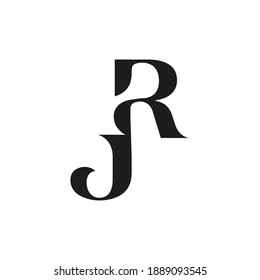 Initial jr letter logo vector template design. Creative abstract letter rj logo design. Linked letter rj logo design.