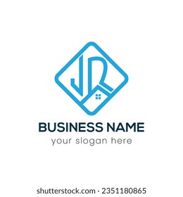 Initial JR Letter Real estate Logo Design