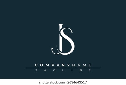 Initial JS Logo Design Vector. Elegant Monogram Logo Design with Decorative Elements and Typography