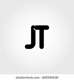 initial jt black business logo