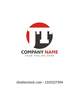 Initial JT logo design vector