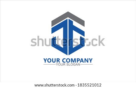 initial JT with roof and window for property, bulding, apartment, rent house, guest house logo template vector icon illustrations
