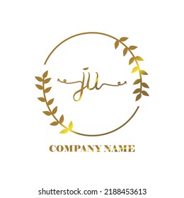 initial JU logo vector handwriting signature Elegant branding art
