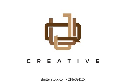 initial JUQ letters Monogram Logo. Creative Modern JUQ Letters icon vector Illustration.