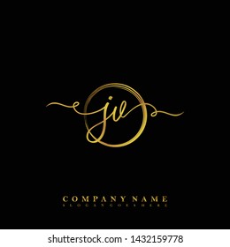 Initial JV beauty handwriting logo