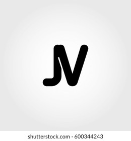 initial jv black business logo