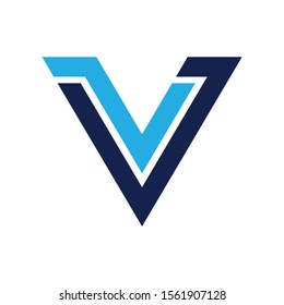 Initial Jv Vv Logo Template Vector Stock Vector (Royalty Free) 1561907128