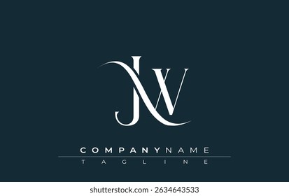 Initial JW Logo Design Vector. Elegant Monogram Logo Design with Decorative Elements and Typography
