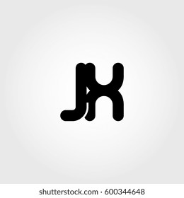 initial jx black business logo