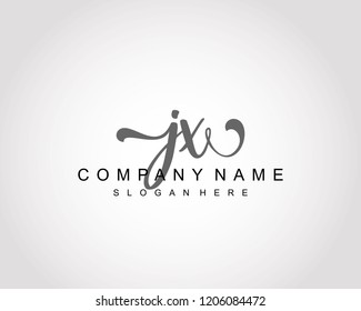 Initial JX handwriting logo vector