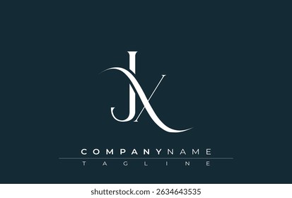 Initial JX Logo Design Vector. Elegant Monogram Logo Design with Decorative Elements and Typography