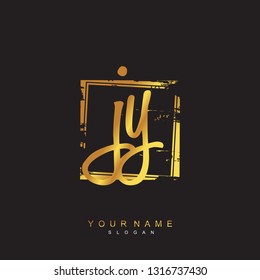 Initial JY handwriting logo vector
