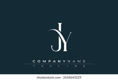 Initial JY Logo Design Vector. Elegant Monogram Logo Design with Decorative Elements and Typography