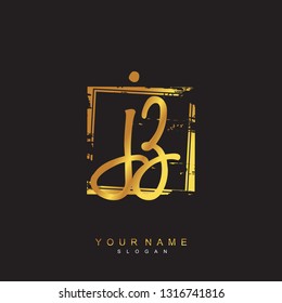 Initial JZ handwriting logo vector