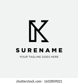 Initial K company industrial and real estate logo vector icon illustration