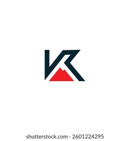 initial K element vector technology logo icon