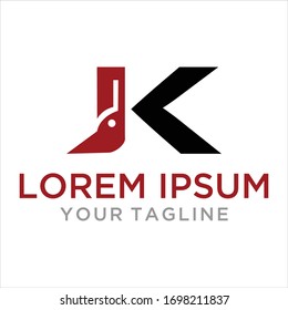 Vector de concepto del logotipo de la excavadora K inicial con vectores de plantilla de la excavadora de brazo.