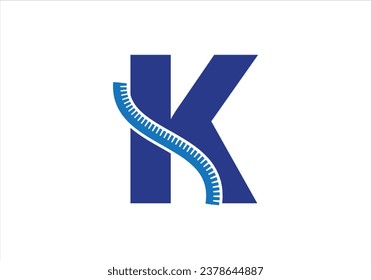 Initial K with gear template logo