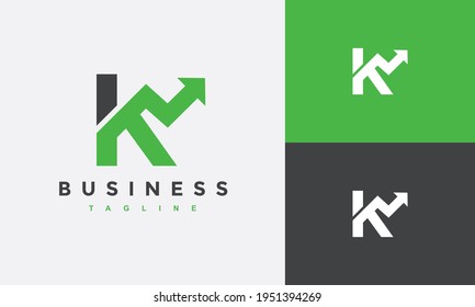 initial K graphic arrow log