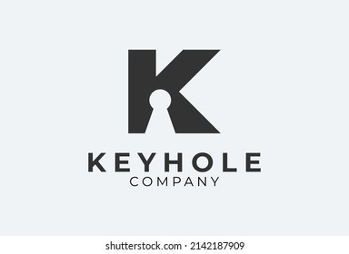 initial K keyhole logo design inspiration, vector illustration