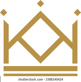 Initial "K" and King Queen Crown Logo Design Inspiration