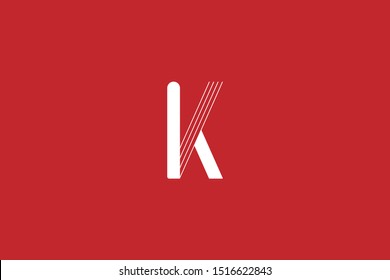 Initial K Letter Logo Design Vector Template. Monogram and Creative Alphabet KV VK Letters icon Illustration.
