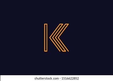 Initial K Letter Logo Design Vector Template. Monogram and Creative Alphabet KK Letters icon Illustration.