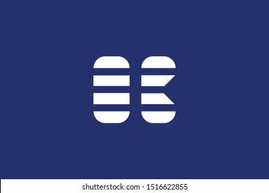 Initial K Letter Logo Design Vector Template. Monogram and Creative Alphabet KK Letters icon Illustration.