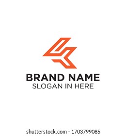 Ilustración vectorial del logotipo de la letra K inicial