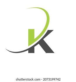 Initial K Letter Logo Design Template. K. K Logo Design Modern, Flat, Minimalist Business Sign And Company Identity