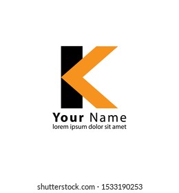 Initial K Letter Logo modern Design Vector Template. Creative Alphabet Letters icon Illustration