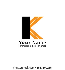 Initial K Letter Logo Modern Design Stock Vector (Royalty Free ...